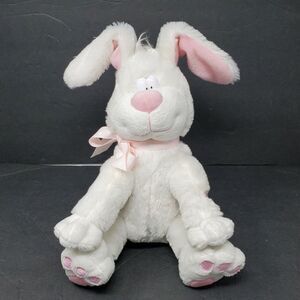 Imagine Nation Easter Bunny Rabbit Plush Musical Sings Electronic White Pink